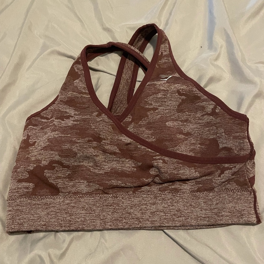 COPY - Gymshark maroon sports bra